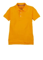 French Toast Boys 2T-4T Solid Short Sleeve Pique Polo, Yellow, Size 2T