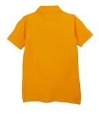 French Toast Boys 2T-4T Solid Short Sleeve Pique Polo, Yellow, Size 2T