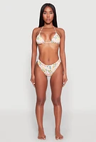 Womens Citrus Printed Pattern Bikini Bottom, Multi, Size L
