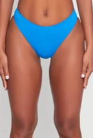 Womens Hipster Bikini Bottoms, Blue, Size M