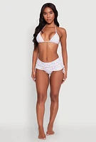 Womens Side Ruched Swim Skirt, Multi,