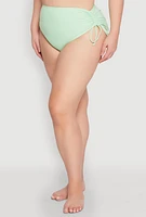 Womens Plus Printed Tankini and Bikini Bottoms Set,