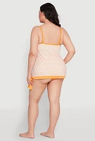 Womens Plus Printed Tankini and Bikini Bottoms Set, 12