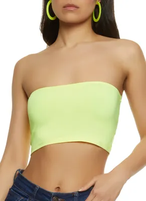 Womens Solid Spandex Tube Top,