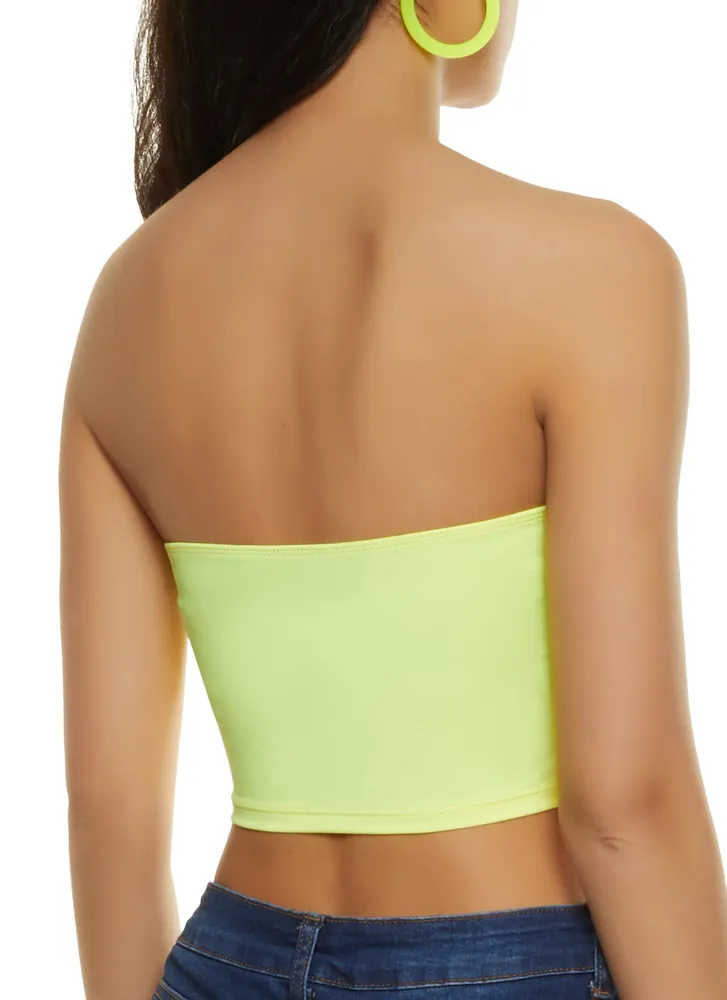 Womens Solid Spandex Tube Top, L