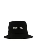 Womens Brew Ti Full Embroidered Bucket Hat, Black