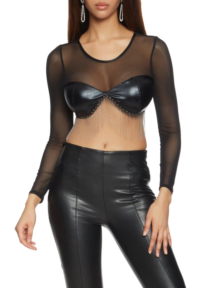black crop top xl