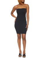 Womens Rib Knit Mini Tube Dress,