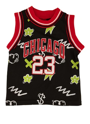 Toddler Girls Graphic Print Jersey, 4T