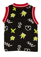 Toddler Girls Graphic Print Jersey, 4T
