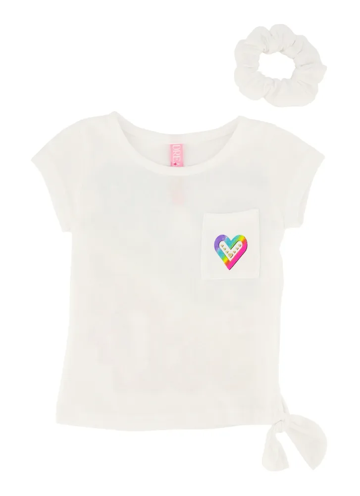 Toddler Girls Love Your Self Back Graphic Tee, White, Size 2T