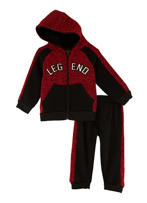 Baby Boys 12-24M Legend Color Block Hoodie and Joggers, Red, Size 12M