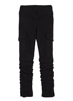 Little Girls Hyperstretch Cargo Pocket Stacked Pants,