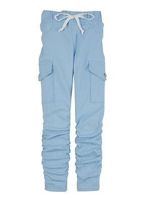 Little Girls Hyperstretch Cargo Pocket Stacked Pants,