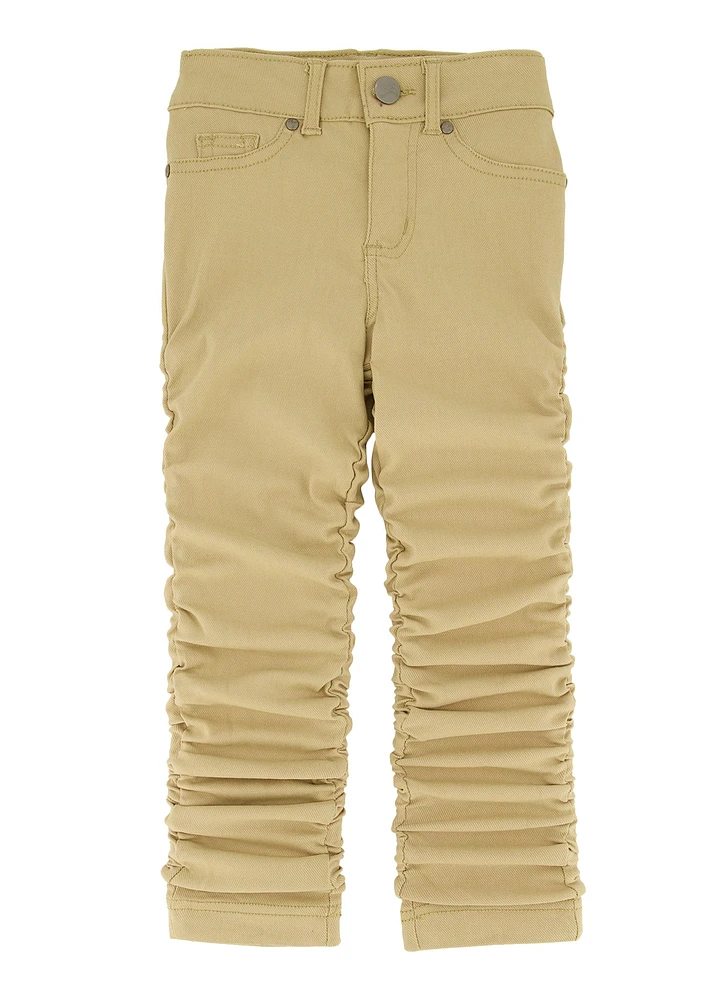 Little Girls Stacked Straight Leg Pants,