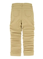 Little Girls Stacked Straight Leg Pants,