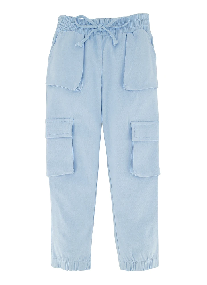 Little Girls Hyperstretch Cargo Joggers,