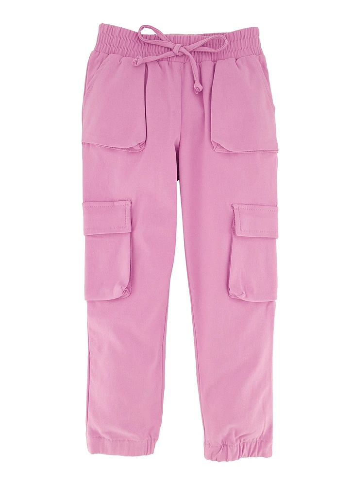 Little Girls Hyperstretch Cargo Joggers, 4