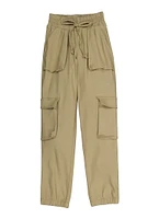 Girls Hyperstretch Cargo Pants, Khaki,