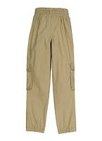 Girls Hyperstretch Cargo Pants, Khaki,