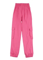 Girls Hyperstretch Cargo Pants, Pink,