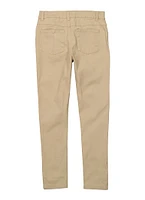 Girls Twill Distressed Pants, Khaki, Size 7