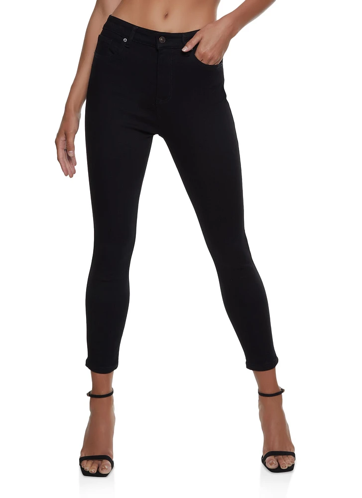 Womens WAX Basic High Waisted Skinny Jeans, 0
