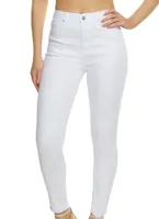 Womens WAX Basic Skinny Jeans, White, Size 5