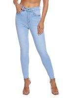 Womens WAX Basic Skinny Jeans, Blue,