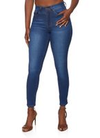 Womens WAX Basic Skinny Jeans, Blue,