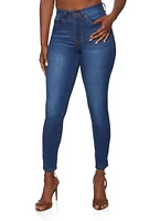 Womens WAX Basic Skinny Jeans, Blue,