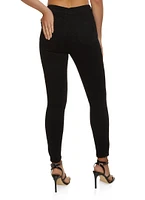 Womens WAX Basic Distressed High Waist Skinny Jeans, S