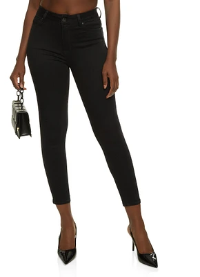 Womens WAX Five Pocket Solid Skinny Jeans,
