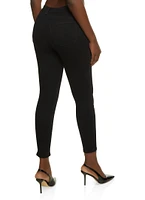 Womens WAX Five Pocket Solid Skinny Jeans,