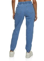 Womens WAX Denim Joggers, Blue, Size S