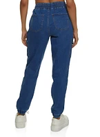 Womens WAX Denim Joggers, Blue,