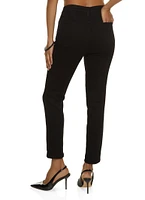 Womens WAX Whiskered Cropped Skinny Jeans, Black, Size 5