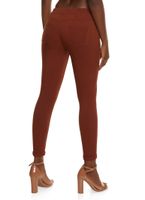 Womens Hyperstretch Rolled Cuff Drawstring Waist Pants, Brown, Size M