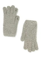 Womens Lurex Texting Gloves, Grey