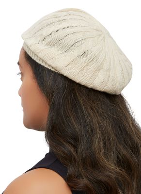 Rainbow Shops Womens Basic Cable Knit Beret | Connecticut Post Mall