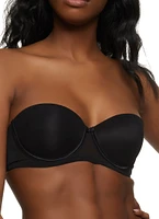 Womens Basic Balconette Bra | Converts to Strapless, Black, Size 34D