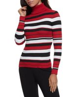 Womens Turtleneck Striped Sweater Multi Size Medium
