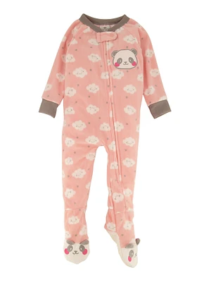 Baby Girls 12-24M Panda Graphic Footed Pajamas, Pink, Size 24M