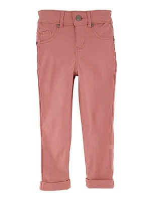 Little Girls Twill Hyperstretch Fixed Cuff Pants,