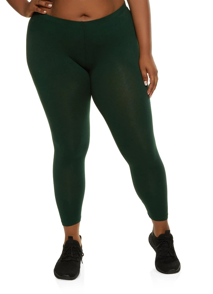 Womens Plus Basic High Rise Leggings, 1X