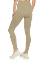 Womens Seamless High Waisted Leggings, Khaki, Size S