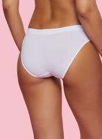 Womens Solid White Seamless Bikini Panty, White, Size XL