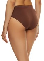 Womens Seamless Basic Bikini Panty, Brown, Size XL