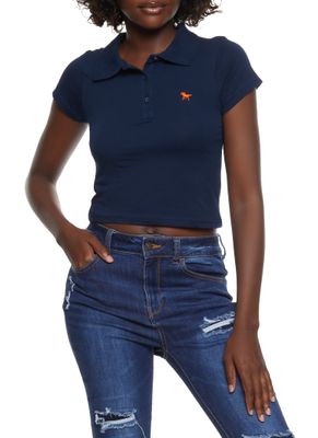 Womens Embroidered Logo Polo Shirt,