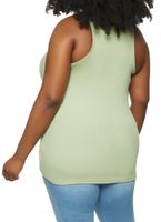 Womens Plus Ribbed Knit Tank Top, 1X